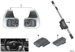 STEERING WHEEL MODULE AND SHIFT PADDLES diagram for BMW 6 Series F06 Gran Coupé 640dX