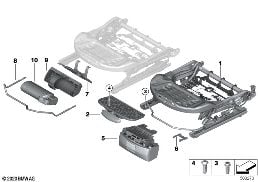 SEAT, FRONT, SEAT FRAME diagram for BMW X1 F48 20d