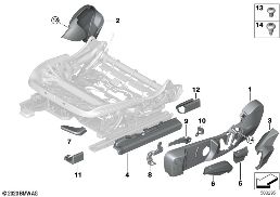 SEAT, FRONT, SEAT TRIM, MANUAL diagram for BMW 2 Series G42 218i