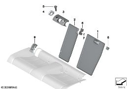 SEAT, REAR, BACKREST TRIM COVERS