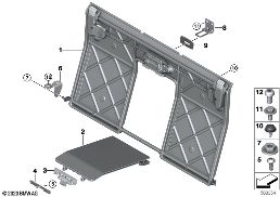 Cadre de siège arrière de base diagram for BMW 4 Series F33 LCI 430i