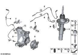Pružicí jednotka přední VDC / mont. díly diagram for BMW iX3 G08 BEV iX3