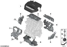 ENGINE ACOUSTICS diagram for BMW X1 F48 LCI 20d