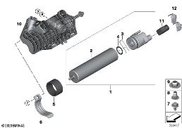 FUEL STRAINER WITH HEATING diagram for BMW X5 E70 LCI 30dX