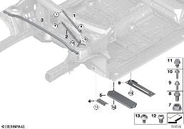 REINFORCEMENT, BODY diagram for BMW 1 Series F40 128ti