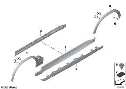 M COVER FOR ROCKER PANEL / WHEEL ARCH diagram for BMW X6 M F96 X6 M