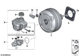 M PERFORMANCE BRAKE BOOSTER diagram for BMW 3 Series G20 Sedan 320d