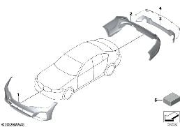 RETROFIT, M AERODYNAMIC KIT diagram for BMW 3 Series G20 Sedan 320i