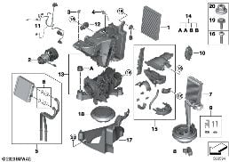 REAR AIR CONDITIONER diagram for BMW X7 G07 LCI M60iX