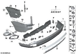 Bekleding achter diagram for BMW Rolls-Royce Cullinan RR31 Cullinan