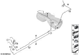 Condotto d.carburante e pezzi di fissagg diagram for BMW Rolls-Royce Phantom RR11 Phantom