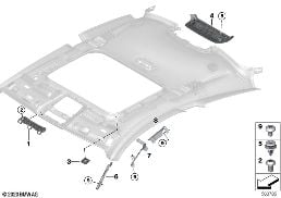 MOUNTING PARTS, ROOF ANTENNA diagram for BMW 4 Series G22 Coupé LCI M440dX