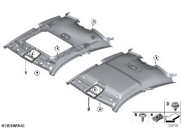 HEADLINING diagram for BMW 4 Series G22 Coupé LCI M440dX