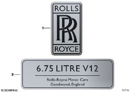 Embleem / sierschrift diagram for BMW Rolls-Royce Cullinan RR31 Cullinan