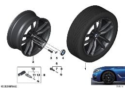 BMW LA WHEEL DOUBLE SPOKE 662M - 18