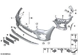 M TRIM, FRONT diagram for BMW X6 M F96 X6 M