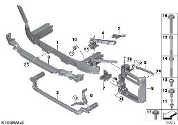CARRIER, FRONT diagram for BMW X6 M F96 X6 M