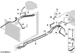 Vys.nap.syst.okruhu chladicí kapaliny diagram for BMW iX3 G08 BEV iX3