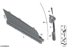 ROLLER SUN VIZOR, REAR DOOR diagram for BMW 8 Series F93 M8 Gran Coupe M8
