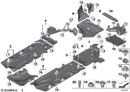 แผงป้องกันใต้ท้องรถ diagram for BMW MINI Countryman F60 One
