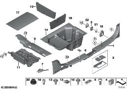 REAR TRUNK TRIM PANEL diagram for BMW 3 Series E91 LCI 320i
