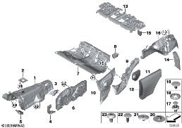 SOUND INSULATING REAR diagram for BMW 4 Series G22 Coupé LCI M440dX