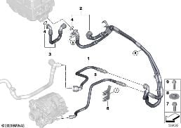 Circ.liq.refroidiss.module batt.h.tens. diagram for BMW X5 G05 40iX