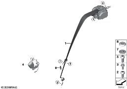 SAFETY BELT REAR diagram for BMW 4 Series G22 Coupé 420iX