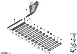 COVER, ENTRANCE diagram for BMW X3 G01 30i