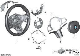 M SPORTS STRNG WHL,AIRBAG,MULTIFUNCTION diagram for BMW 1 Series F40 128ti