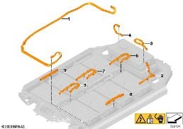 Högsp.ackumulator HV-förbindelsekabel diagram for BMW iX3 G08 BEV iX3