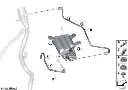 ACTIVATED CHARCOAL FILTER/FUEL VENTILAT diagram for BMW 4 Series G26 Gran Coupé 420i