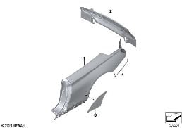 SIDE PANEL/TAIL TRIM diagram for BMW 4 Series F33 LCI 435dX