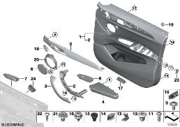 Rivestimento porta, anteriore diagram for BMW X2 F39 25iX