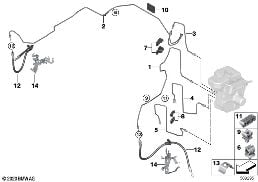 BRAKE PIPE, FRONT diagram for BMW 4 Series G82 M4 Coupé M4 Competition