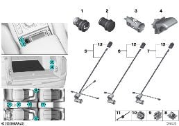 Allume-cigares / prises diagram for BMW Rolls-Royce Cullinan RR31 Cullinan