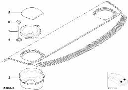 SINGLE PARTS F REAR HELF LOUDSPEAKER diagram for BMW 3 Series E46 M3