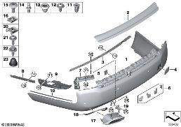 Garniture arrière diagram for BMW Rolls-Royce Phantom RR11 Phantom