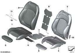 SEAT, FRONT, UPHLSTRY, COVER, SPORT SEAT