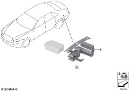 Houder lichtmodule Spirit of Ecstasy diagram for BMW Rolls-Royce Spectre Coupé RR25 Spectre