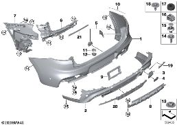 M Obudowa tylna diagram for BMW X4 G02 M40iX