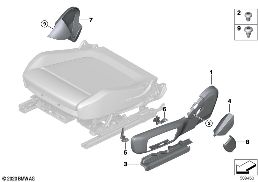 SEAT, FRONT, SEAT TRIM COVERS, ELECTRIC diagram for BMW X4 M F98 X4 M