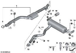 EXHAUST SYSTEM, REAR
