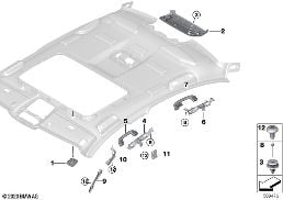 MOUNTING PARTS, ROOF ANTENNA diagram for BMW 5 Series G30 LCI 530d
