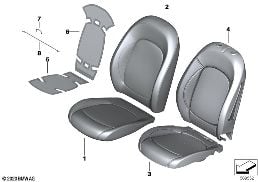SEAT FRONT, UPHOLSTERY & COVER BASE SEAT