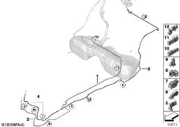 Tuyau du combustible et pièces de fixat. diagram for BMW 3 Series G80 M3 LCI M3