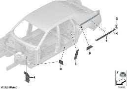 Materiale afonico recessi, telaio later. diagram for BMW Rolls-Royce Phantom RR11 Phantom