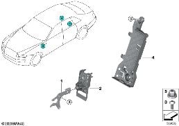 Support boît.électr.Pack confort chaleur diagram for BMW Rolls-Royce Cullinan RR31 Cullinan