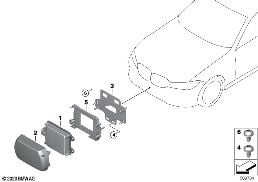 FRONT RADAR SENSOR, LONG RANGE diagram for BMW 4 Series G22 Coupé 430i
