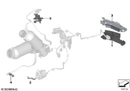 Mazo de cables, piezas adicionales diagram for BMW X3 M F97 LCI X3 M